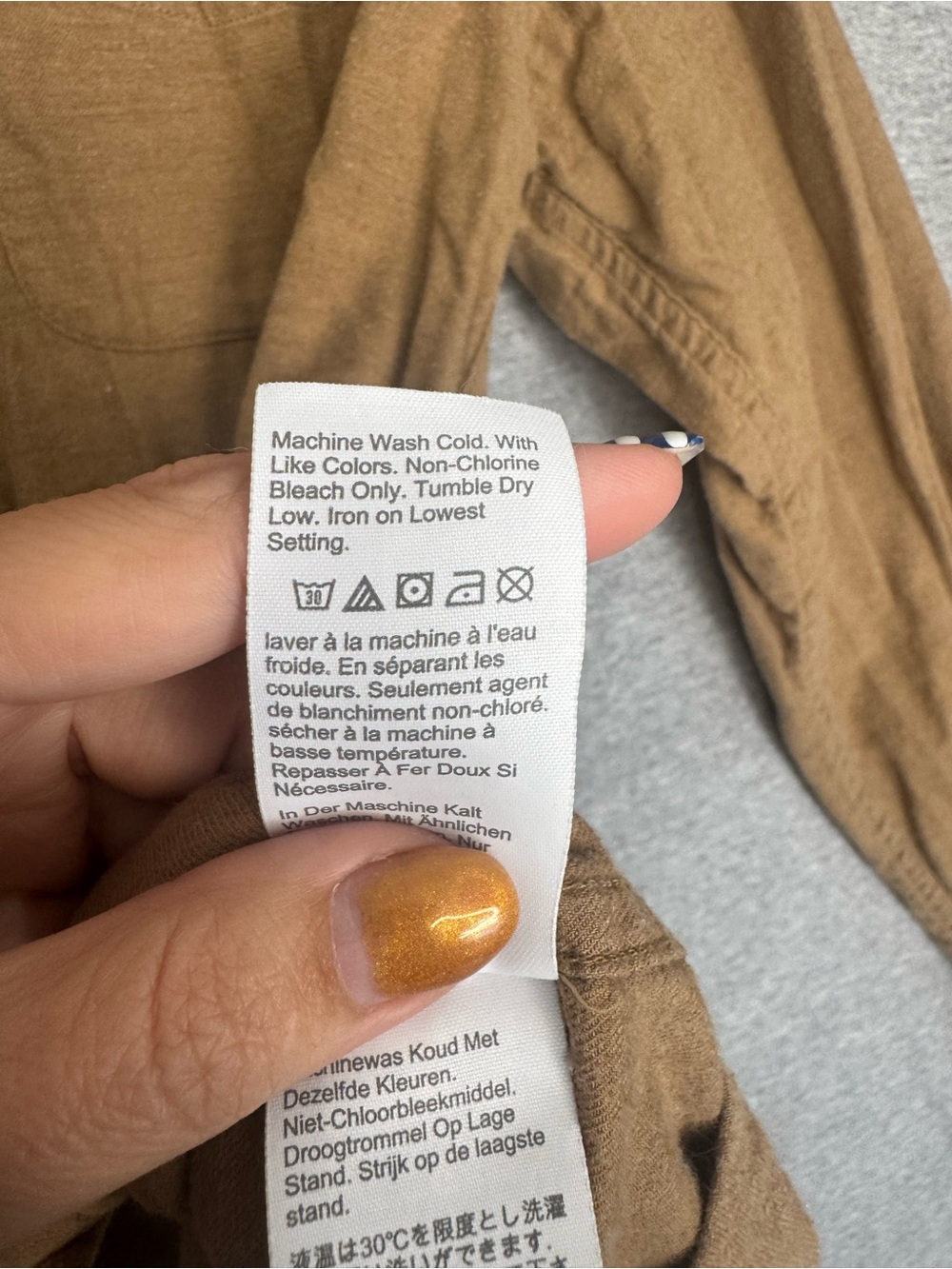 J. Crew Men's Button-Down Shirt in Camel Brown - Picture 9 of 10